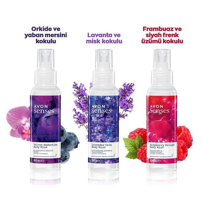 اسپری بادی میست آون سنس ولوت بلوبری و ارکیده100میل