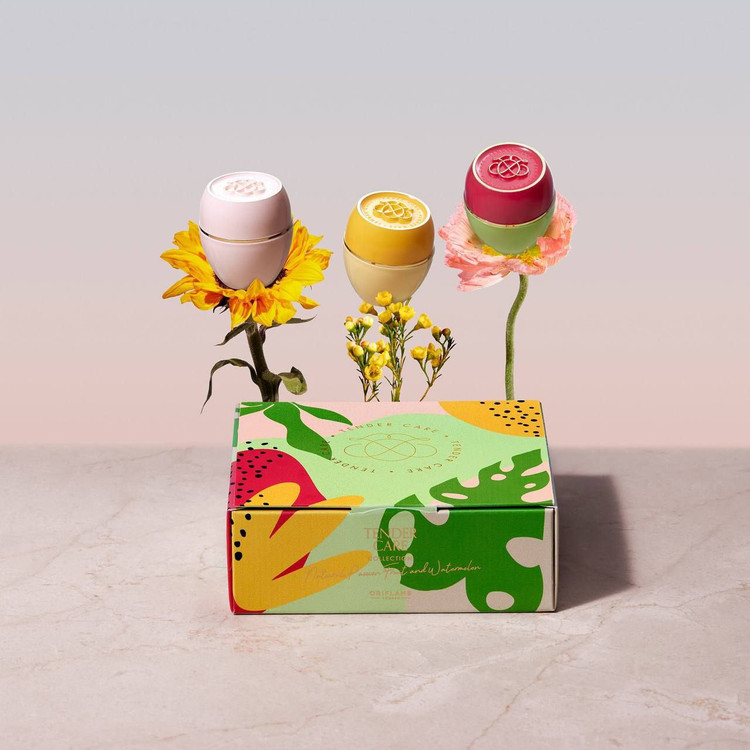 پک سه عددی تندر کر/ بالم موم عسل/پشن فروت،هنداونه،موم عسل/اوریفلیمTender Care Collection - Natural, Passion Fruit and Watermelon