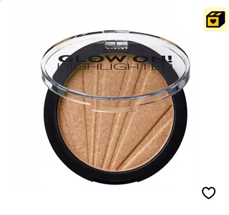 هایلایتر پودری طلایی فشرده GLOW ON!آون